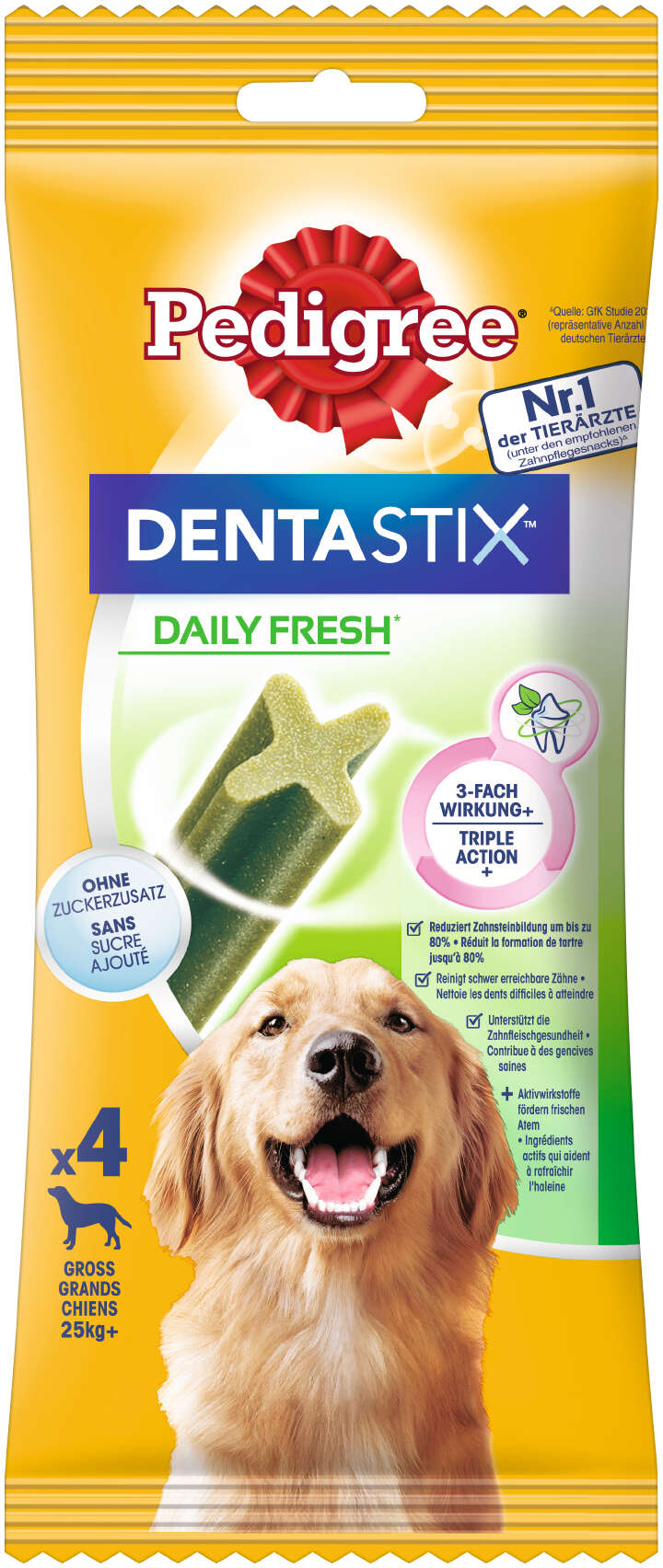 Pedigree Hundeleckerli DentaStix Daily fresh für große Hunde